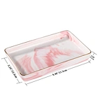 Popular high quality plate / wholesale marble serving black tray with gold rim