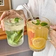 Simple Style Transparent Summer Ice Coffee Cup Red Mini Wine Beer Cup Household Office Glass Coffee Mug