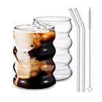 Creative Glass Cup Vintage Drinking Glasses Entertainment Dinnerware Glassware Beverage Cups for Water