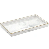 Popular high quality plate / wholesale marble serving black tray with gold rim