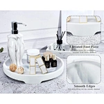 bathroom vanity tray kitchen sink Bathroom Countertop Organizer Towel tray storage Serving Tray