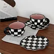 Retro Hand-made Ceramic Coffee Cup and Saucer Set Afternoon Tea Water Cup
