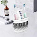 Hygienic Handmade 3 Slots Toothbrush Holder Resin Toothbrush Organizer