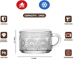 Vintage Embossed Tea Coffee Mugs Cups