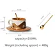 Ceramic Large Coffee Mug Unique Porcelain Coffee Cup And Saucer And Spoon Set For Afternoon Tea