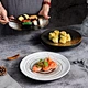 Japanese Sushi Black Color Round Plates Porcelain Tableware Crockery Dinnerware Sets for Restaurant