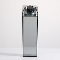 Cute Sports Milk Carton Shape Box Transparent Milk Carton Water Bottle With Lid cute water bottles