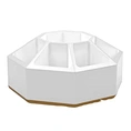 Bamboo Bottom Multi Grid Makeup Storage Bathroom Cosmetic Storage