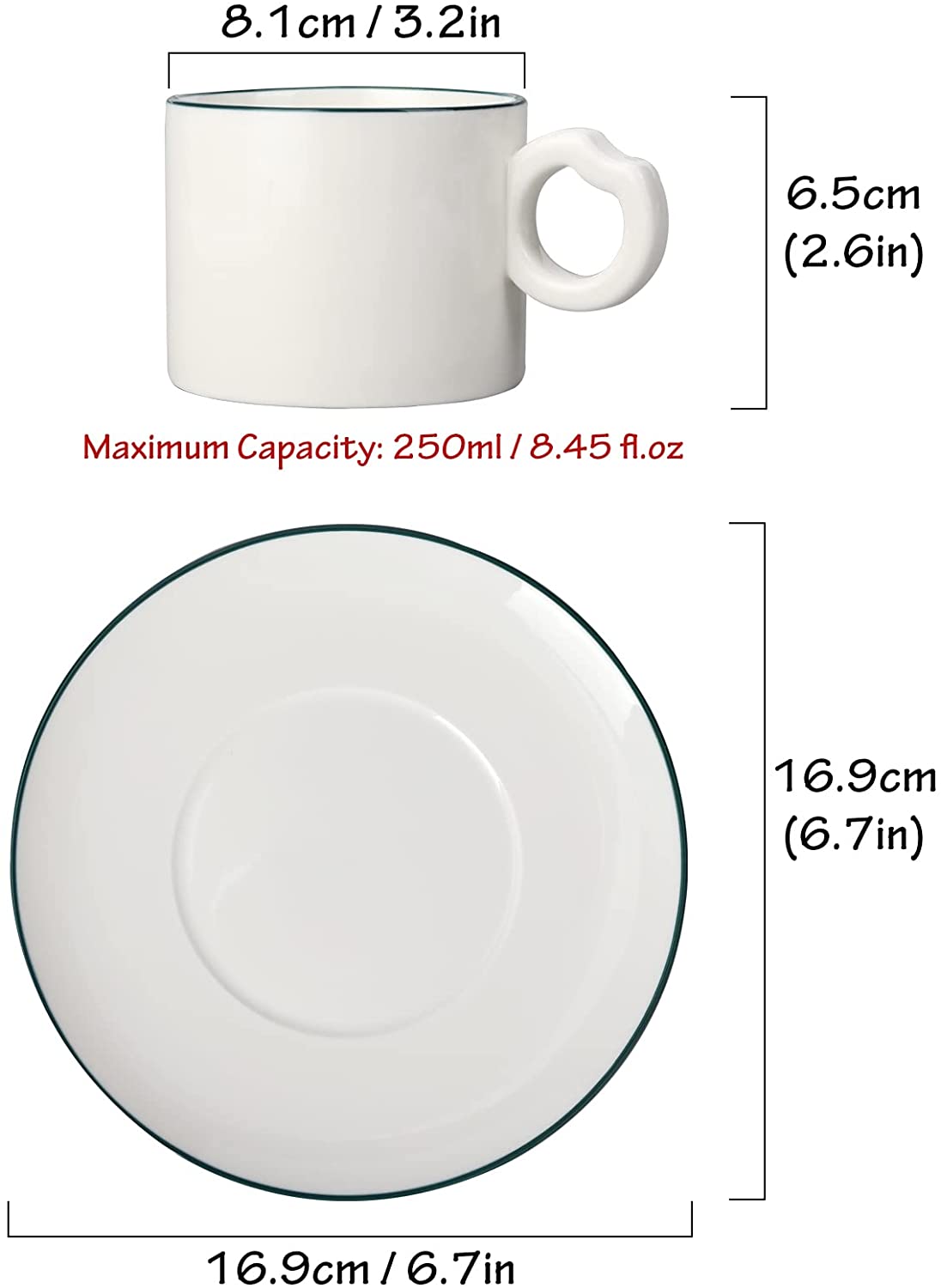 White Ceramic tea cup set manufacturer