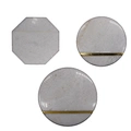 Personalized Round Coffee Cup Tray White Marble Stone Drink Coasters For Sale