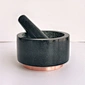 Polished Smooth Stone Large Granite Mortar and Pestle Set