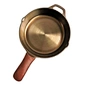 Wholesale Leather Handle 10 Inch Round Cast Iron Skillet Fry Pan Polished Smooth