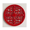 Antique Cast Iron teapot round cooking filigree trivet