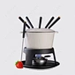 Cast Iron chocolate Fondue Pot Camping Fondue Set with 6 Fondue Forks