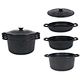2024 New Arrivals 4-Piece Enamel Dutch Oven Pot Set Stackable Cast Iron Cookware Set