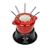 Personalized Swiss Cookware Enameled Cast Iron Fondue Pot Set for sale