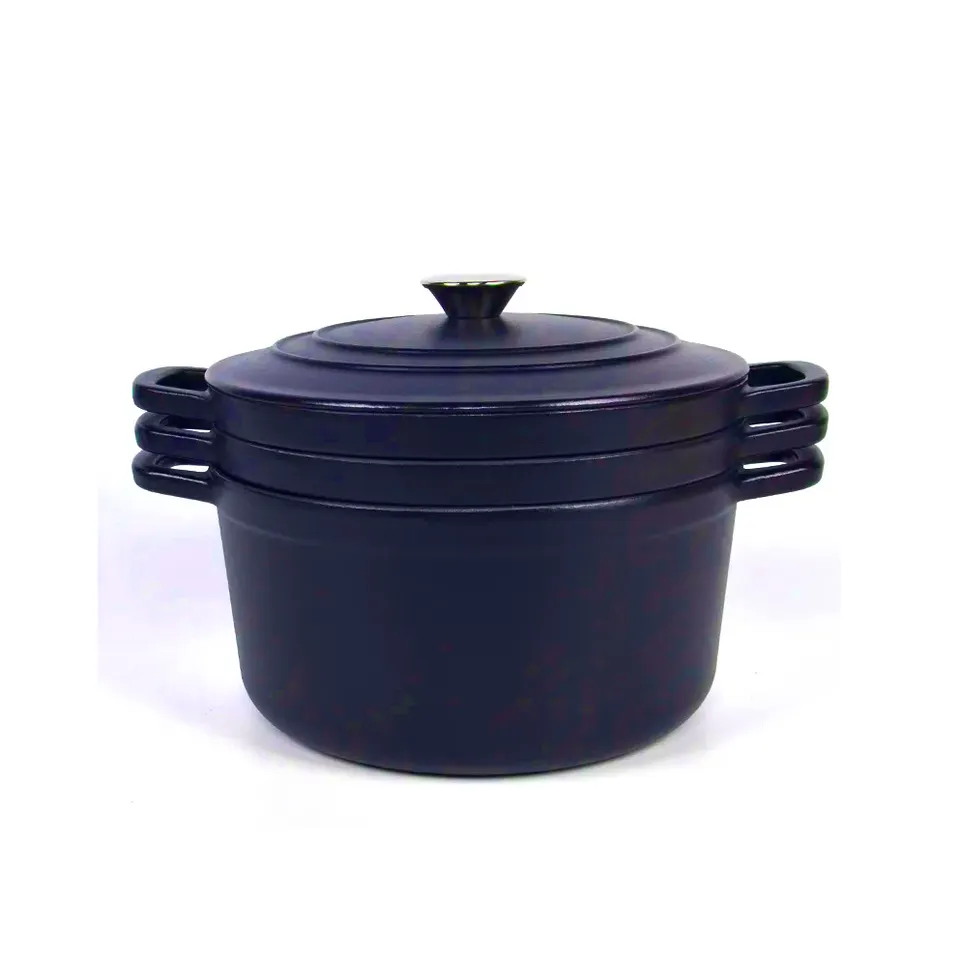 Cookware Set Casserole Hot Pot for Cooking Stackable Cast Iron Enameled Dutch Oven Set