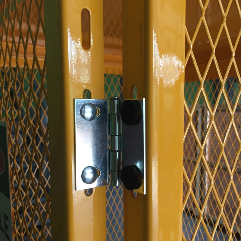 gas cylinder storage cage with metal mesh
