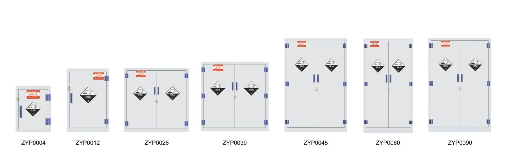 PP acid corrosive storage cabinet size from 4gallon to 90 gallon