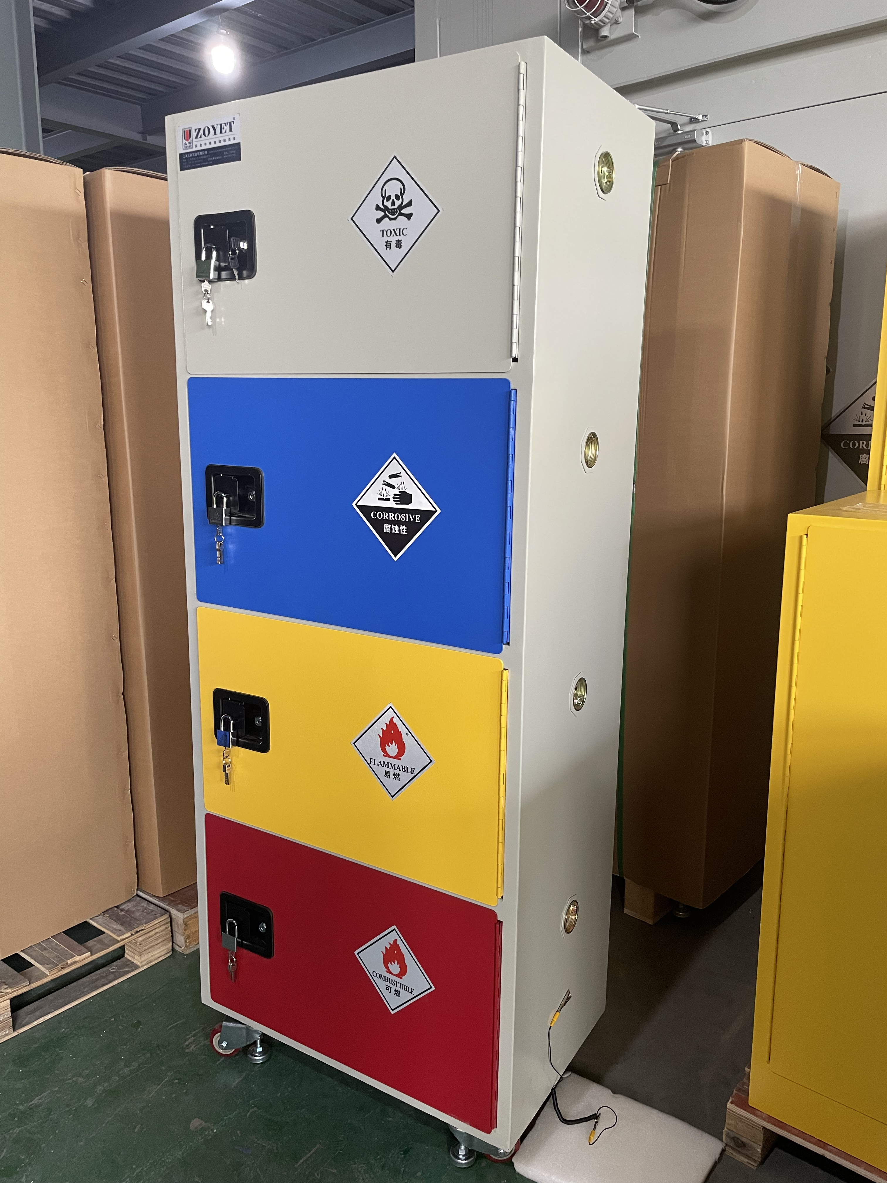 industrial customer feedback with combined safety cabinet