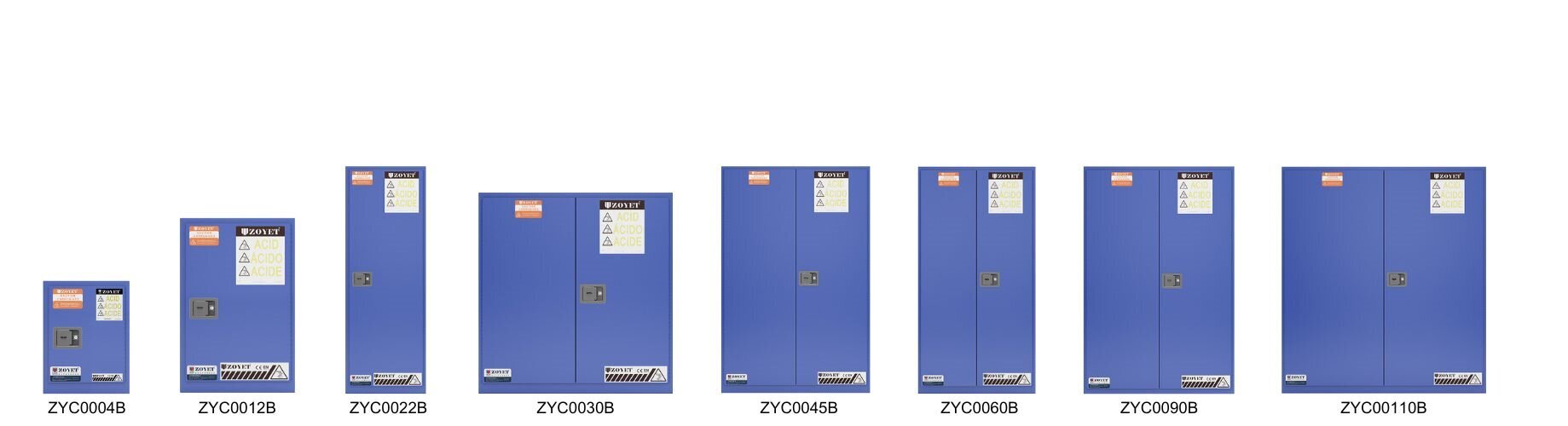 flammable safety cabinet size specification from 4gallon to 110gallon