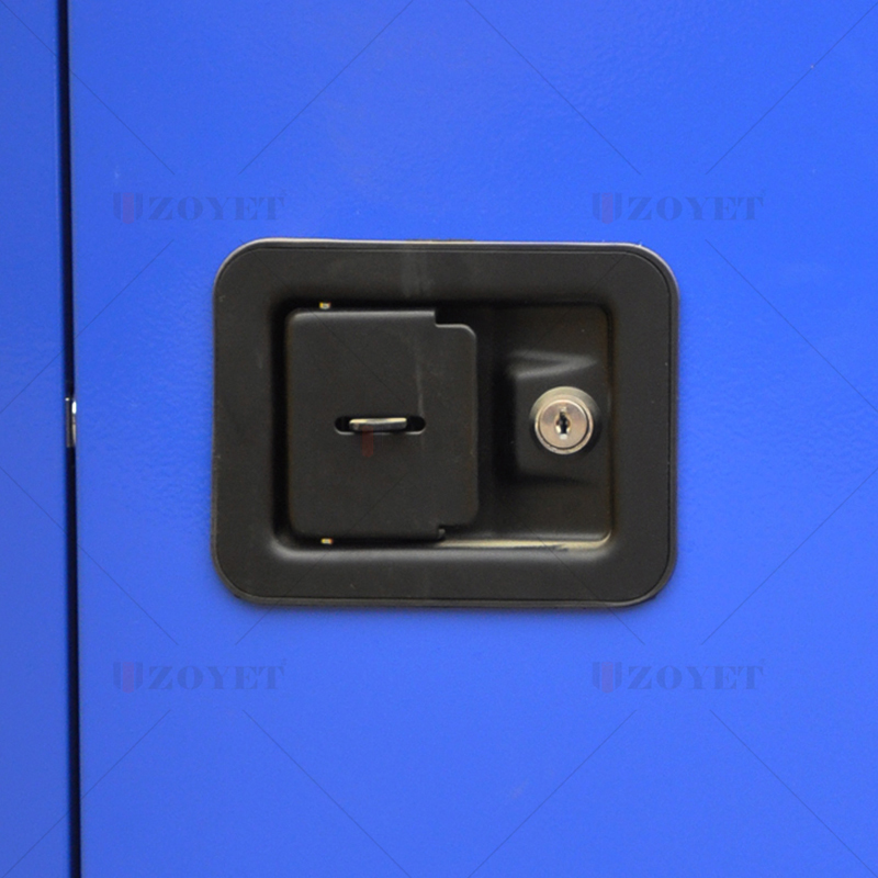 Safety cabinet three-point lock