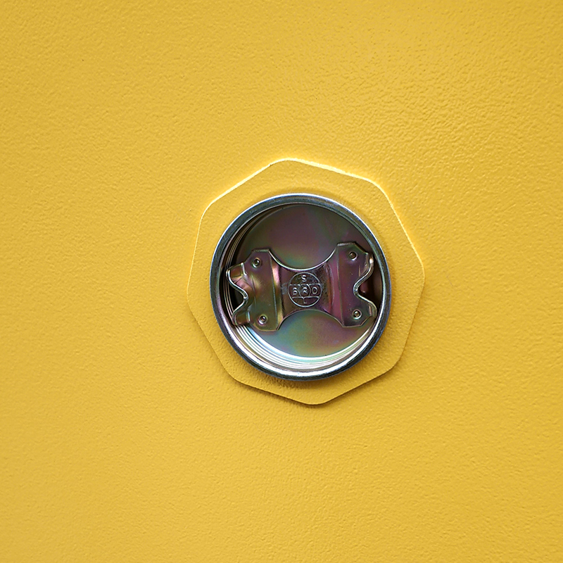 drum storage cabinet with ventilation holes