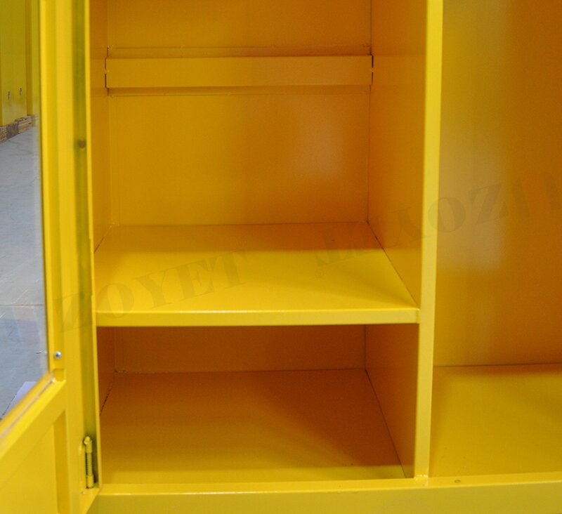PPE cabinet with T-shape compartment