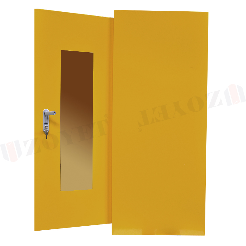 PPE cabinet with long visible windows
