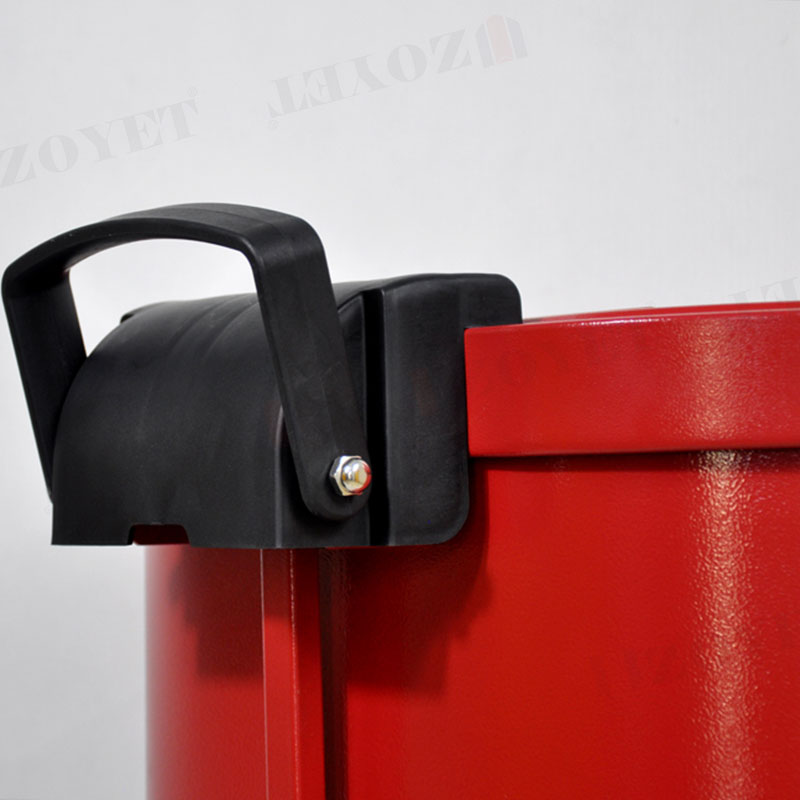 oily waste can with self-closing lid