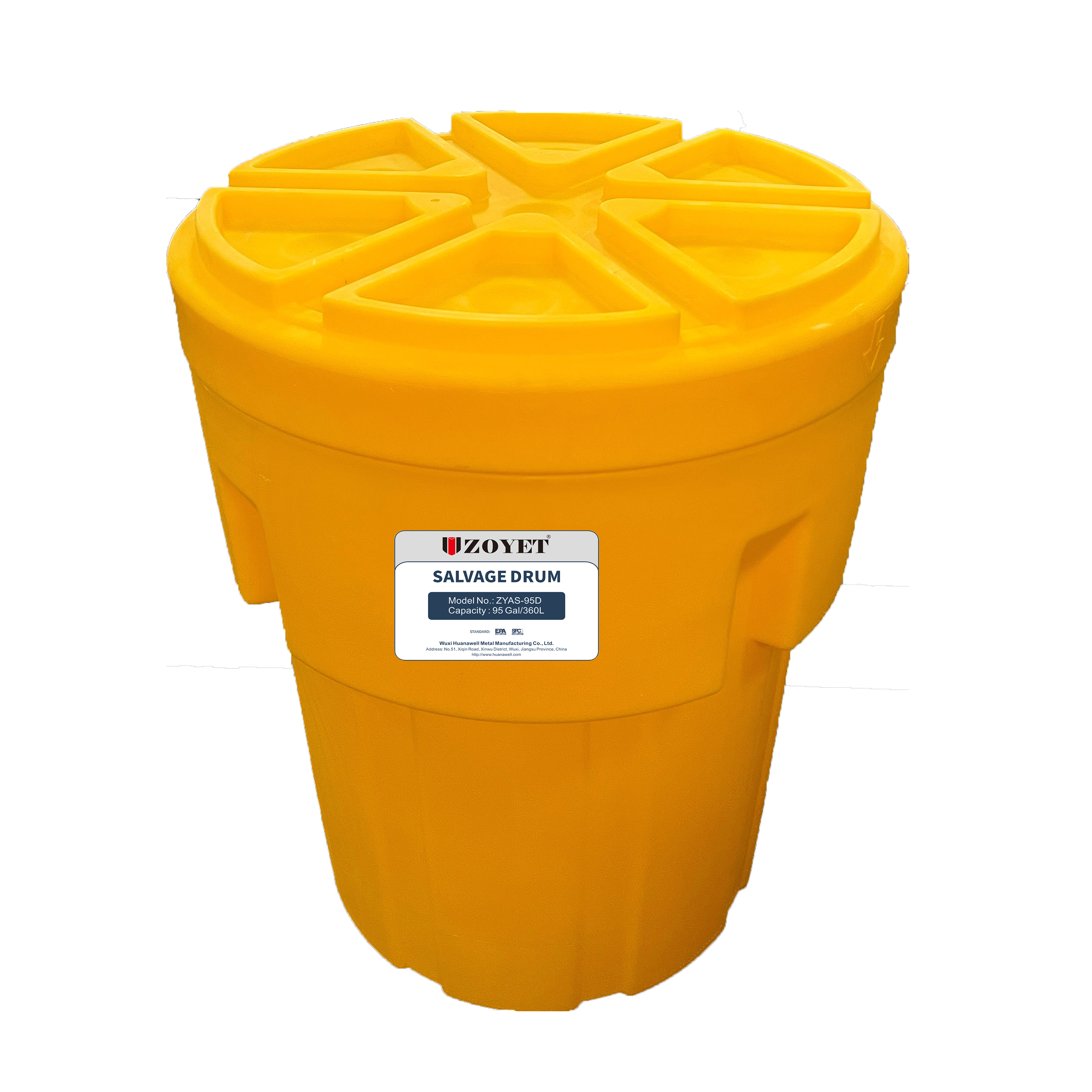 salvage drum with polyethylene is UV-resistant