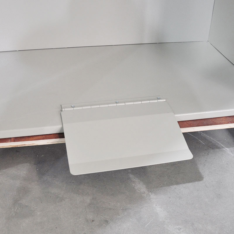 gas cylinder cabinet with Adjustable fold down ramp