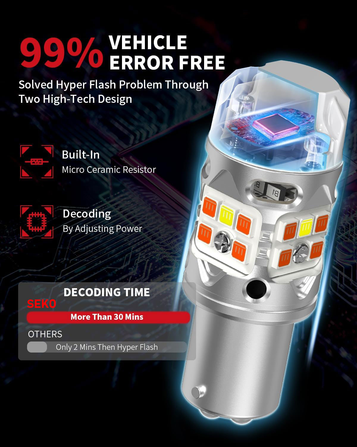 1157 DRL bulb 99% vehicle error free