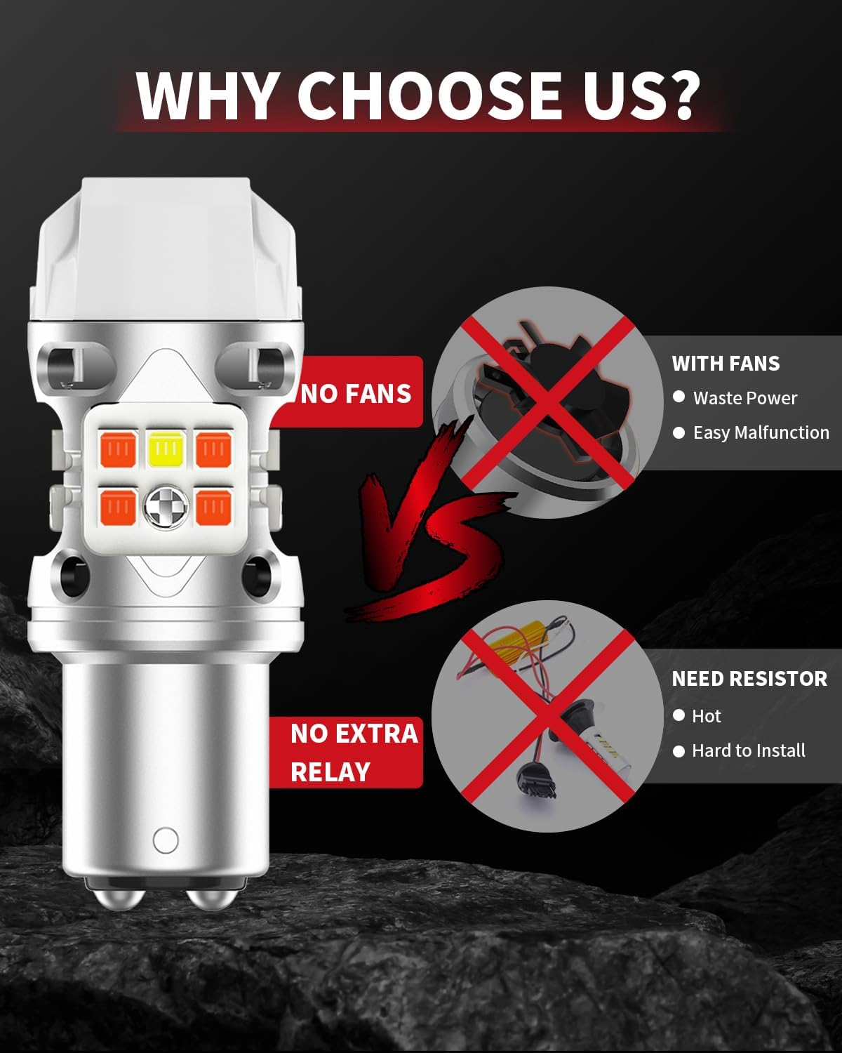 SEKO T3 1157 led bulb Fanless, no additional repeater, longer service life.