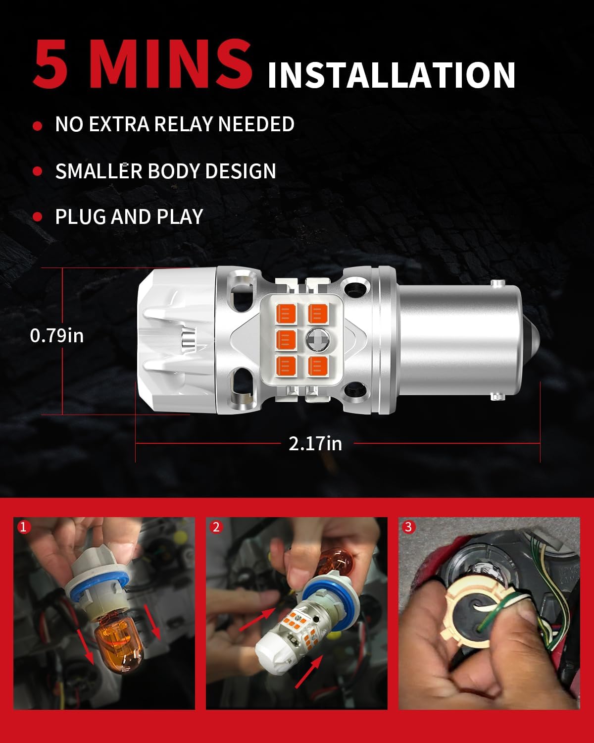 SEKO t3 1156 LED Bulbs Installation Instructions