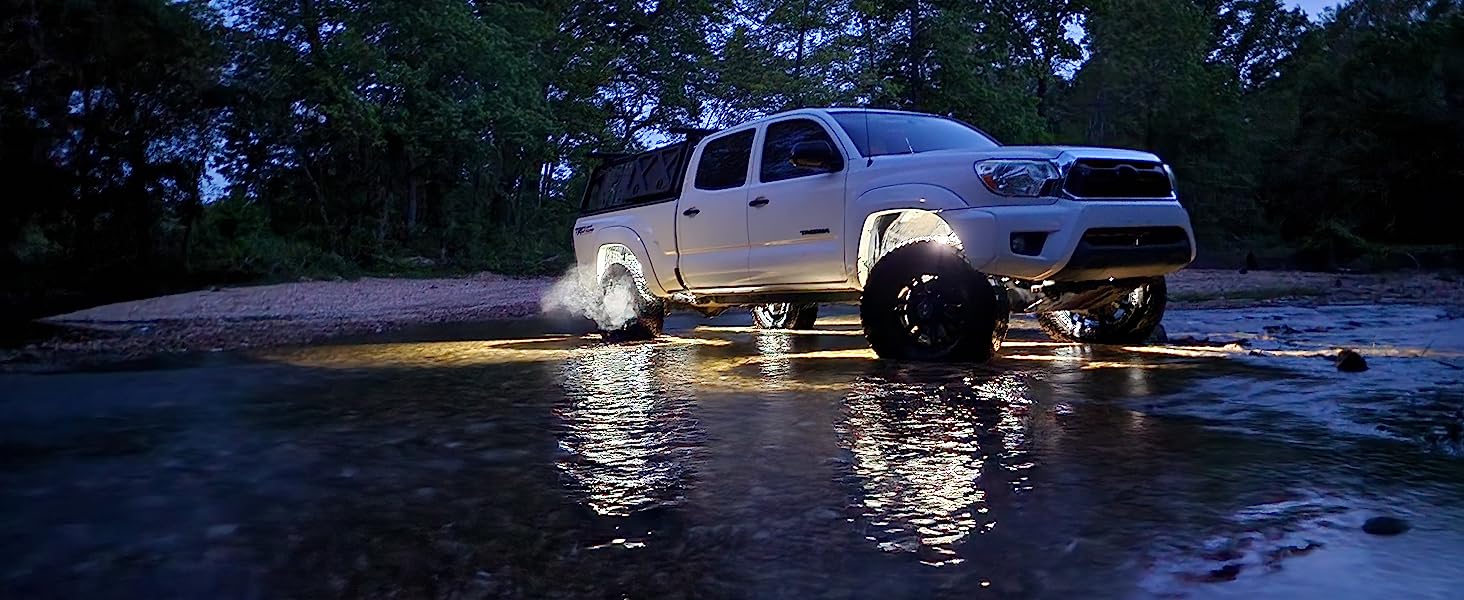 This rock light is waterproof to IP68.