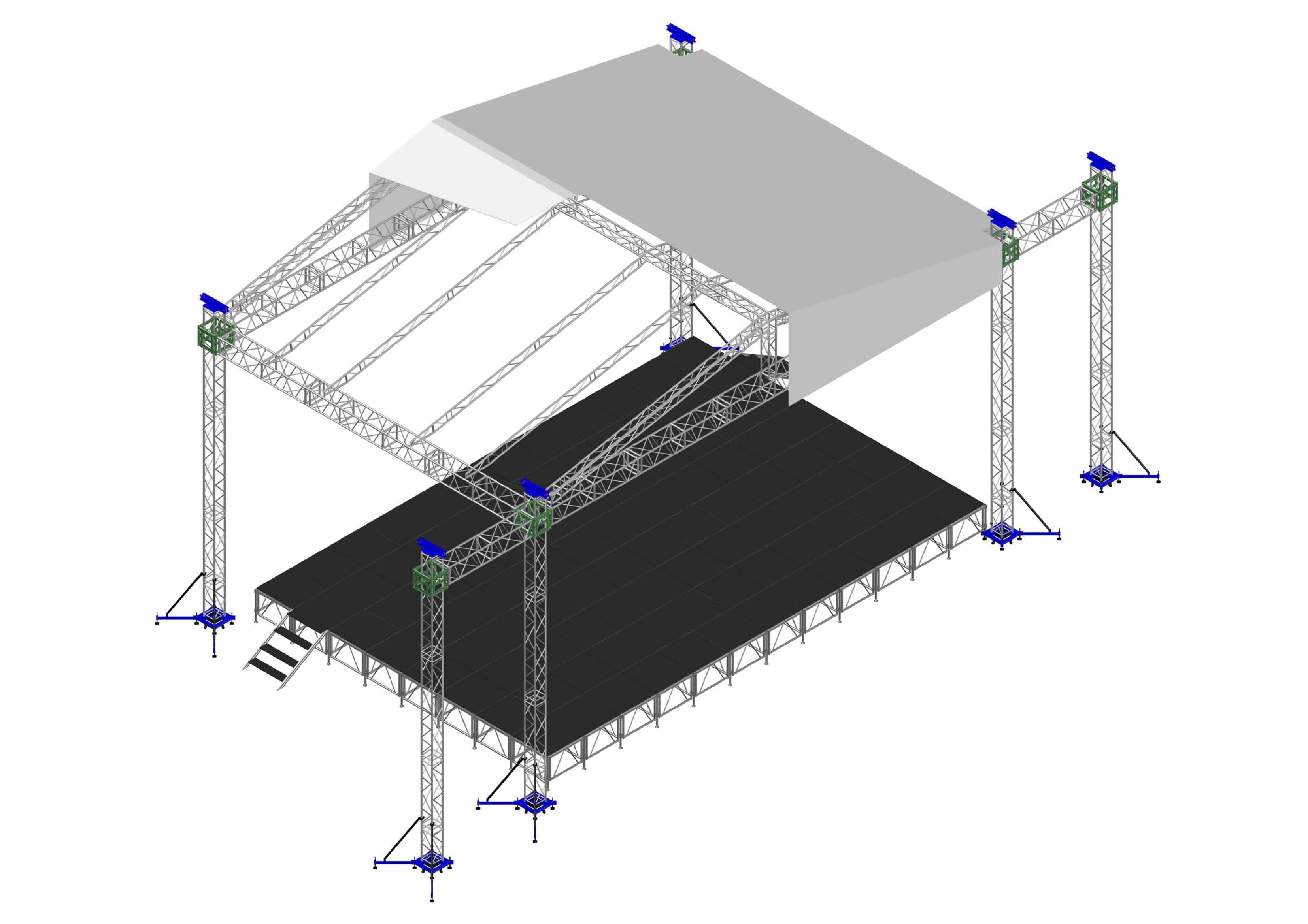 stage spigot truss