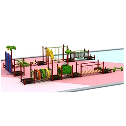 Children Outdoor Playground MLPG-24054 Galvanized pipe+LLDPE+wirerope for park