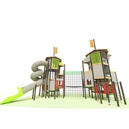 Park Outdoor Playground MLPG-24001  Galvanized pipe+LLDPE+PE+stainless steel+wirerope for park