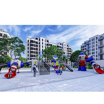 Kindergarten Outdoor Playground MLPG-24010 Galvanized pipe+LLDPE+PE+wirerope for park
