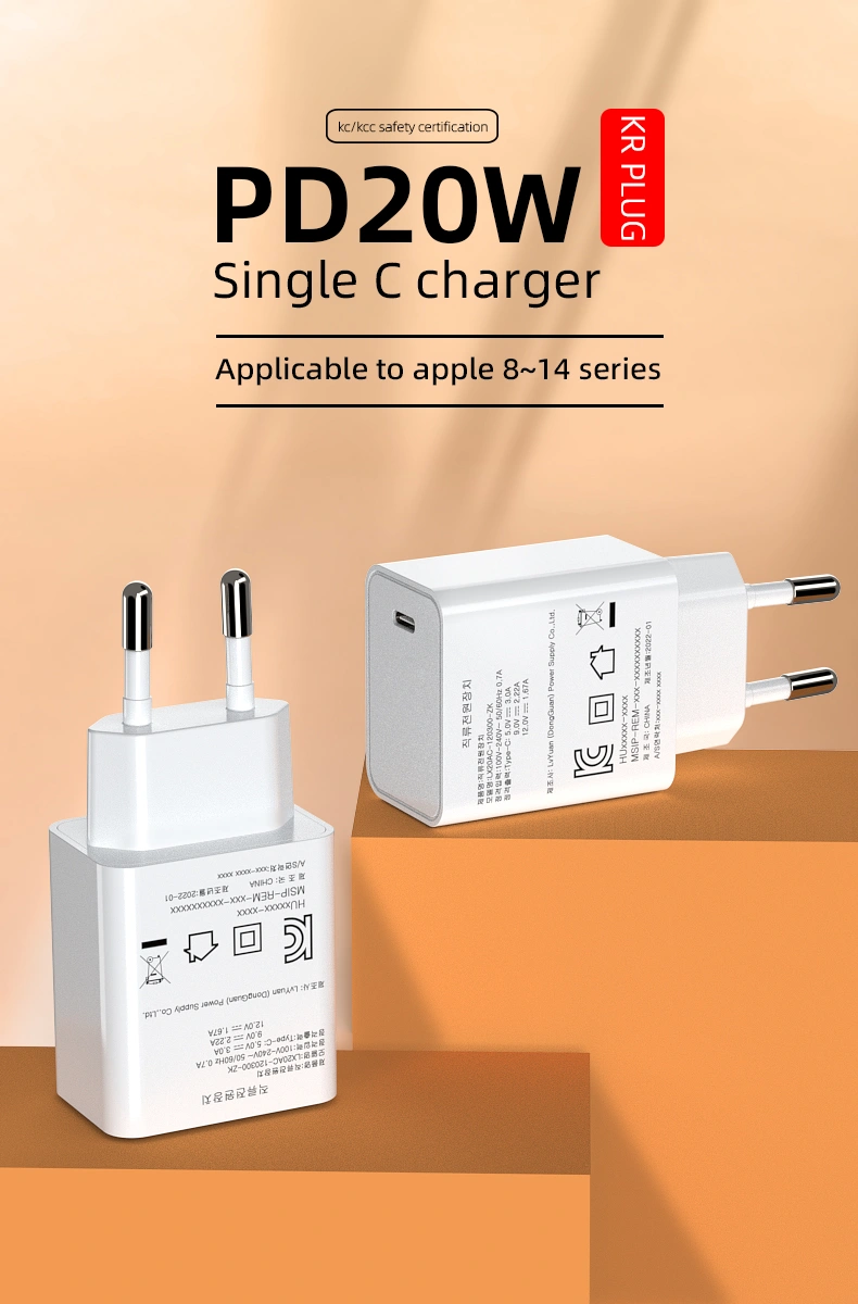 This wall charger features a C port, allowing for fast and efficient charging of compatible devices.