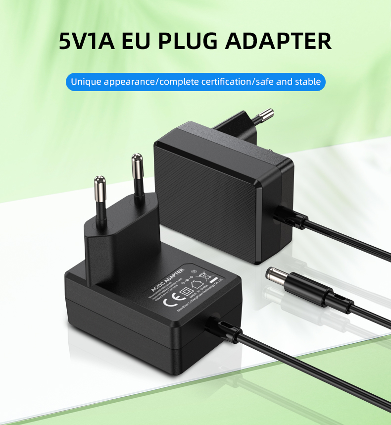 This adapter has a power output of 5 watts, making it suitable for powering various devices that require low wattage.