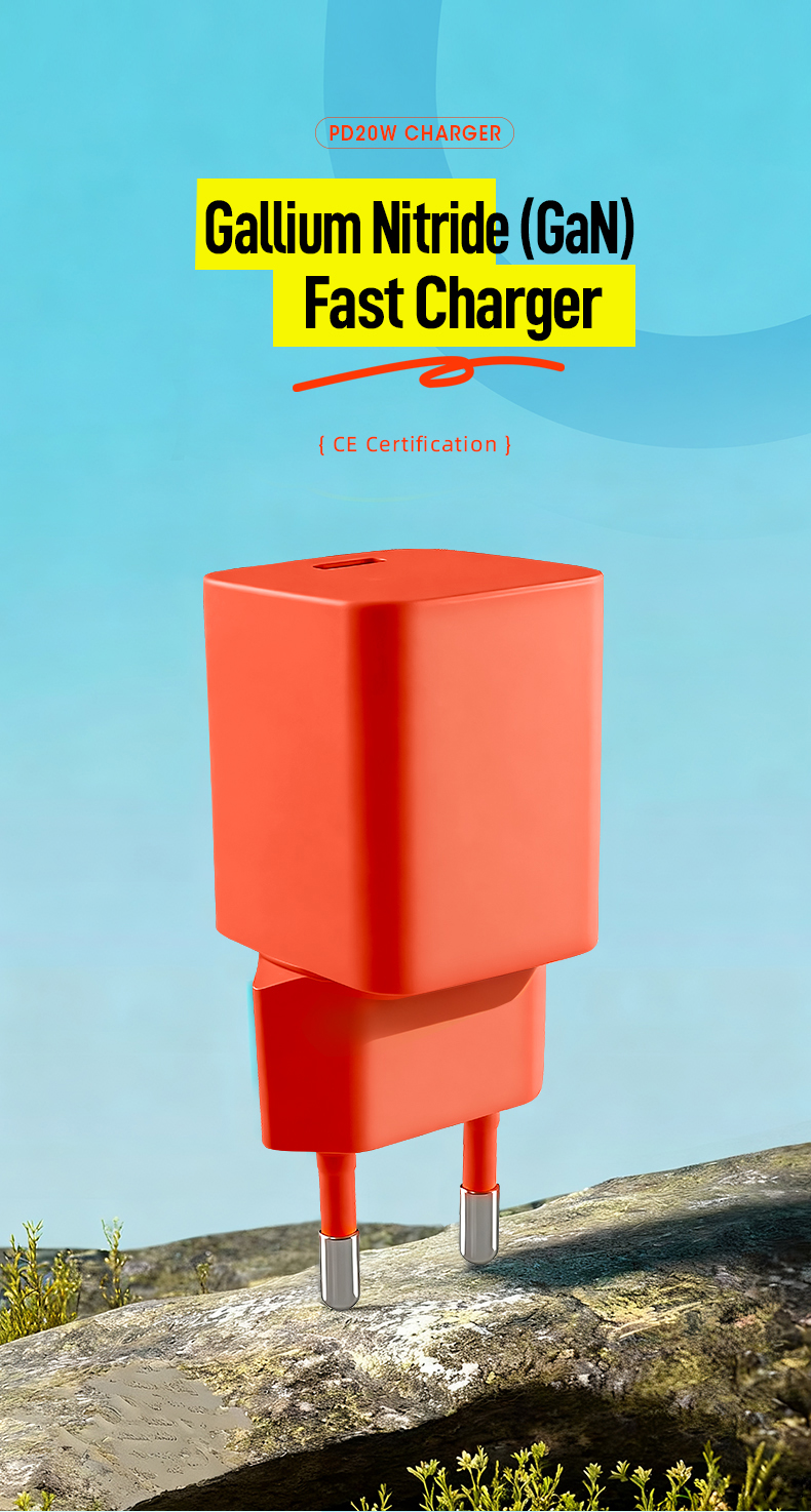 The 20w gan charger leverages Gallium Nitride technology for ultra-compact size and 90%+ efficiency. Delivers PD 3.0 fast charging (9V/2.22A) to power iPhones to 50% in ~30 minutes. Features universal 100-240V input, foldable plugs, and industrial-grade thermal management with CE/FCC safety certifications.