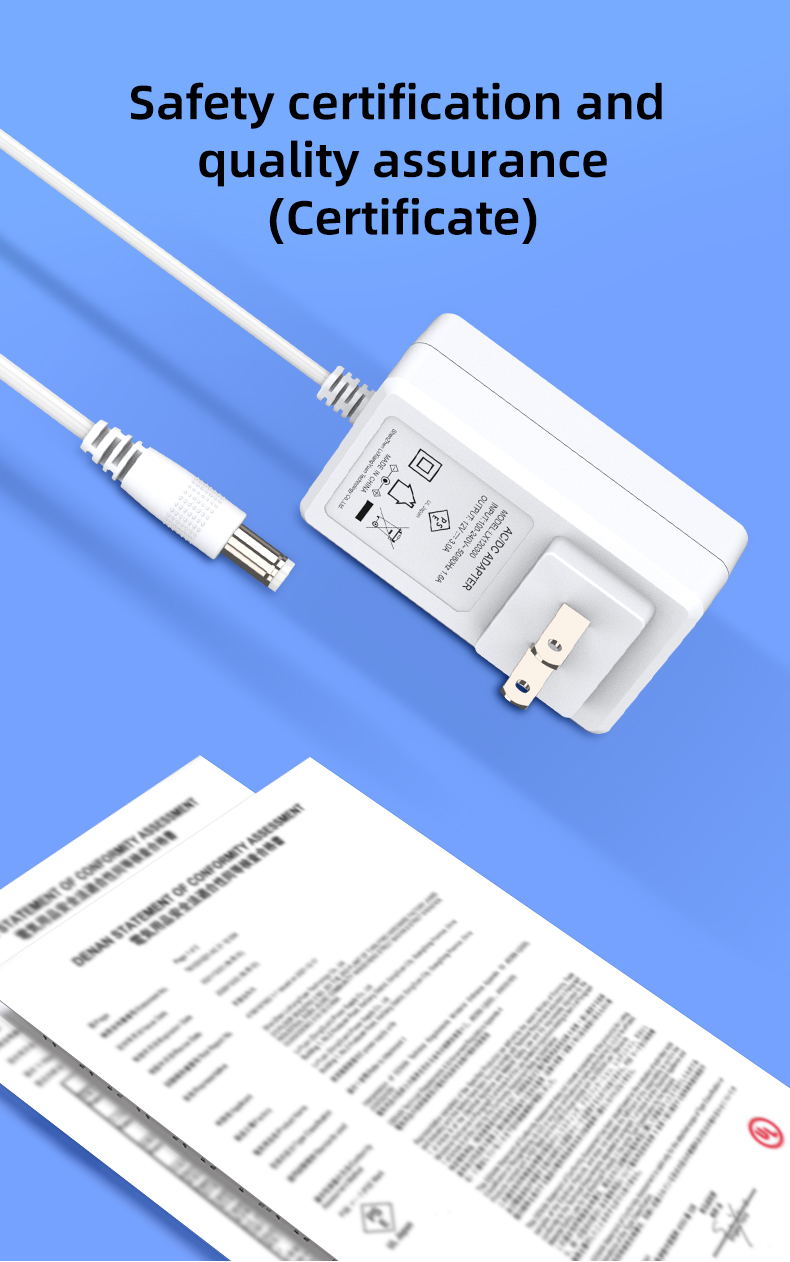 An AC adapter that provides a power output of 12 volts and 3 amps, designed to deliver a reliable source of power to a range of devices.