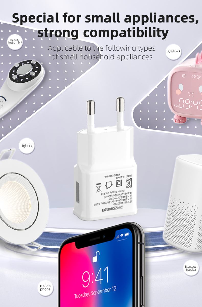 The phone wall charger with 5v 2.1 a usb port is a reliable and efficient device designed to deliver fast and convenient charging solutions for various phones directly from a wall outlet, also known as 5 volt 2.1 amp charger.