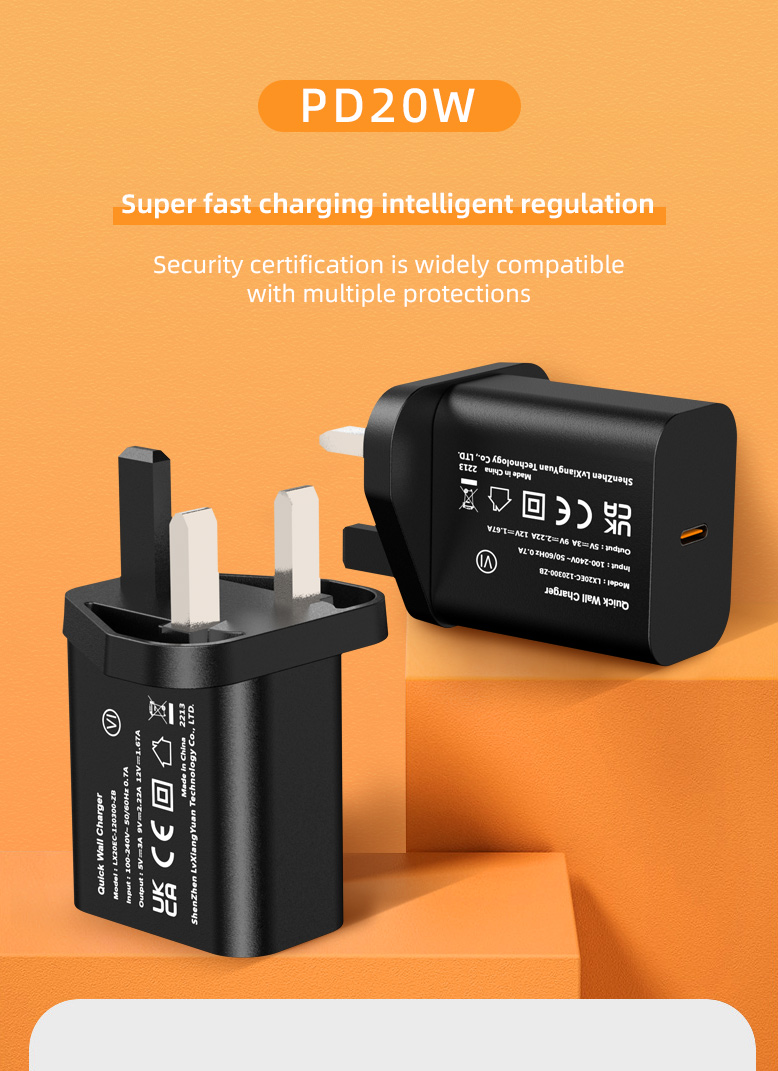 The 20 watt USB-C charger offers fast charging for a wide range of devices, including smartphones, tablets, laptops, and cameras, making it a versatile and convenient charging solution.
