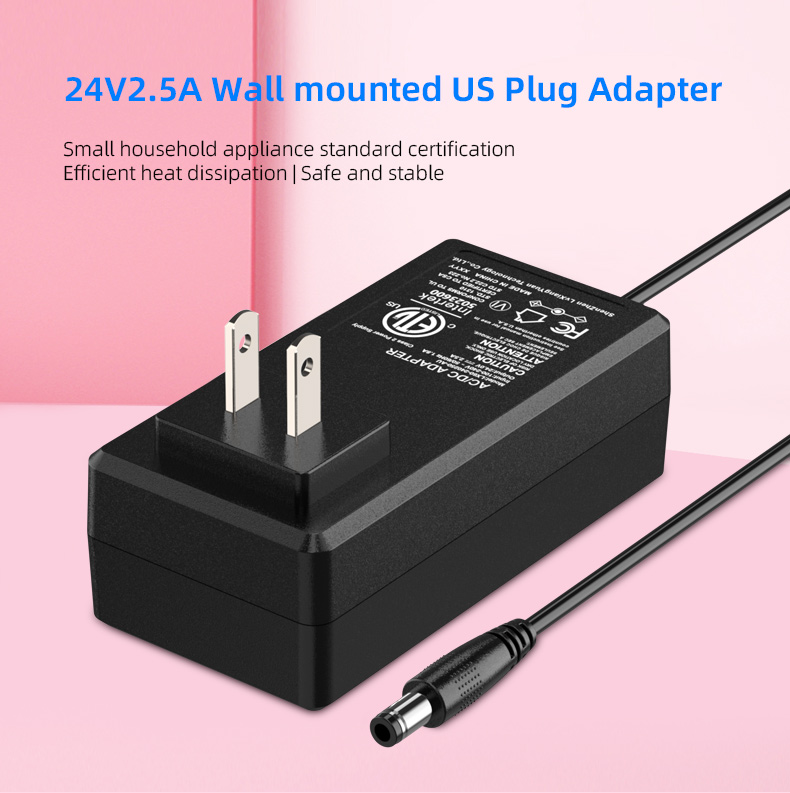 The AC DC 24V power adapter is designed to convert AC (Alternating Current) power from a wall outlet into DC (Direct Current) power at 24 volts, providing a reliable power source for various electronics and appliances.