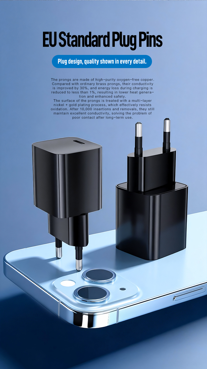 The 45W USB C Wall Charger delivers laptop-fast PD 3.0 charging, powering MacBook Air to 50% in 30 minutes. Features GaN tech for cooler operation, foldable plug, universal 100-240V input, and OVP/OCP/SCP protection. Certified for laptops, tablets, and phones.