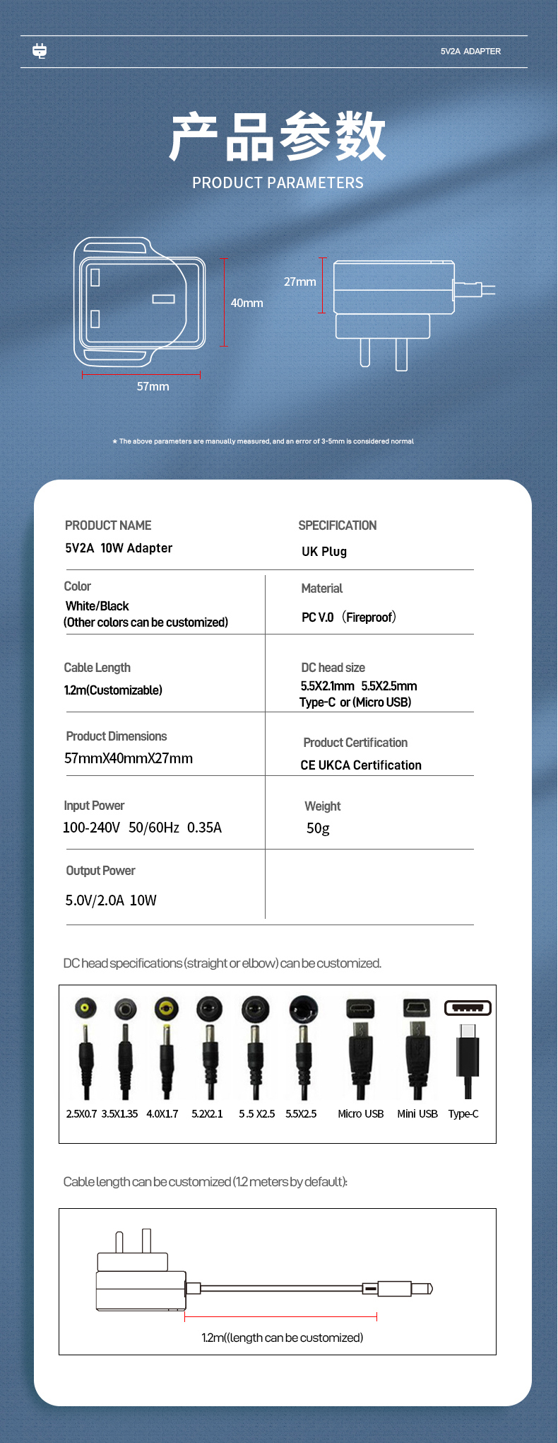 This 5V 2A switching power supply** efficiently converts 100-240V AC to stable 5V/2A (10W) DC output. Designed for demanding applications like LED lighting, IoT devices, and electronics, it delivers reliable voltage regulation with minimal heat generation. Compact and lightweight, it features over-current/short-circuit protection and complies with global safety standards (UL/CE/RoHS).