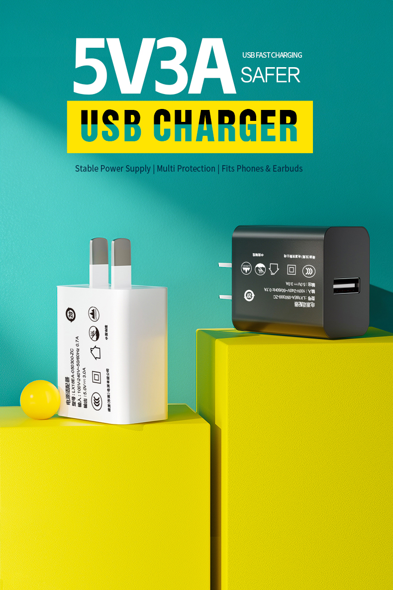 This reliable adaptor 5 volt 3 ampere delivers stable 15W output, safely charging your daily electronics like phones, tablets and power banks to meet your regular charging needs.